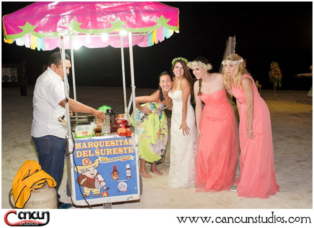 Marquesitas cart at Cancun Wedding