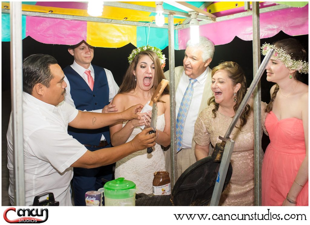 Marquesitas cart at Cancun Wedding