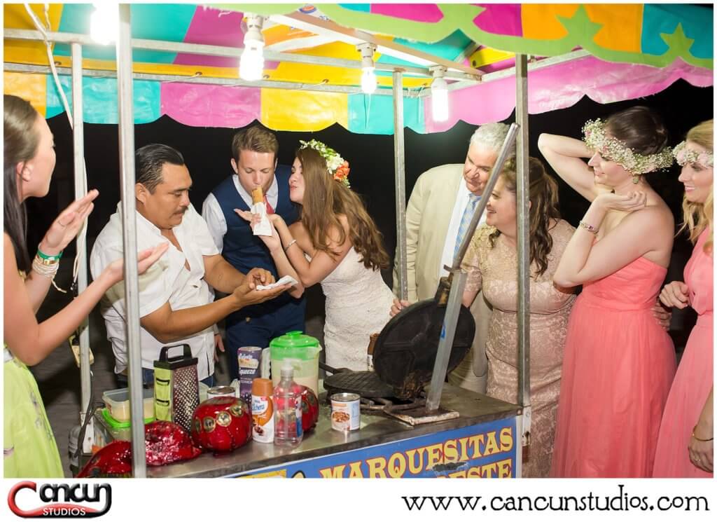 Marquesitas cart at Cancun Wedding