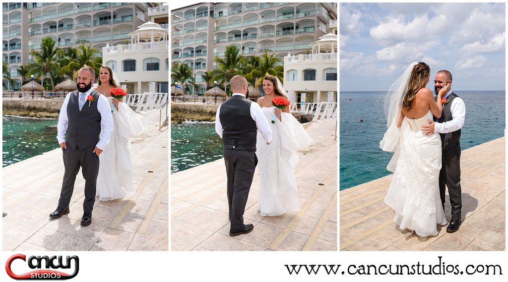 Bride and Groom first look