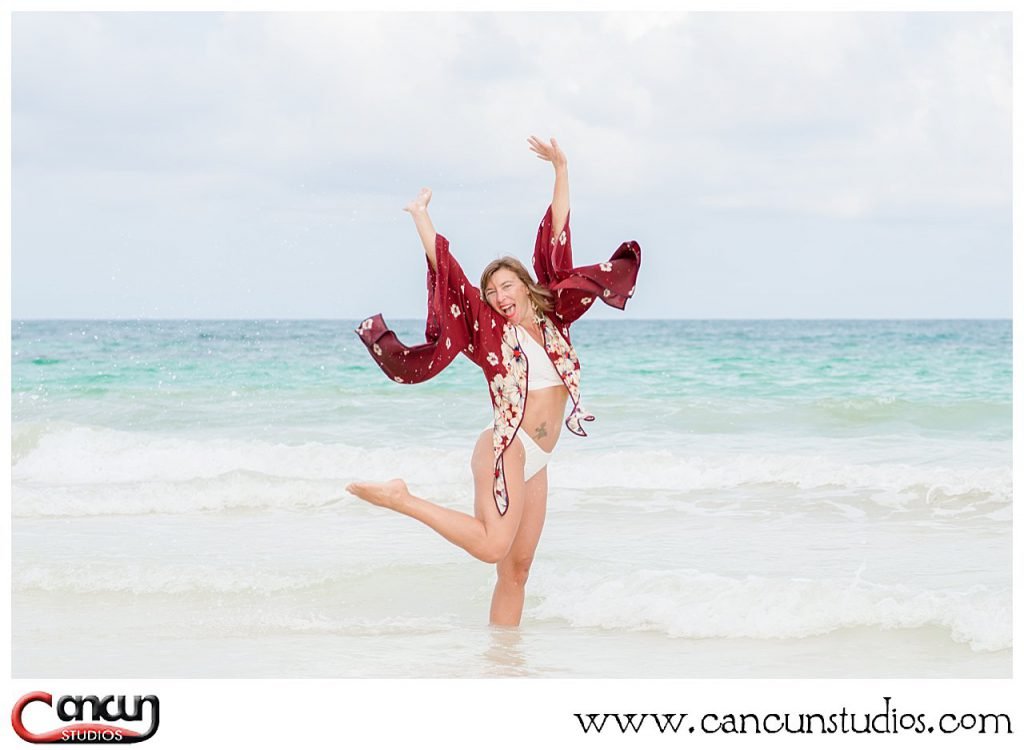 Swimsuit beach photo shoot